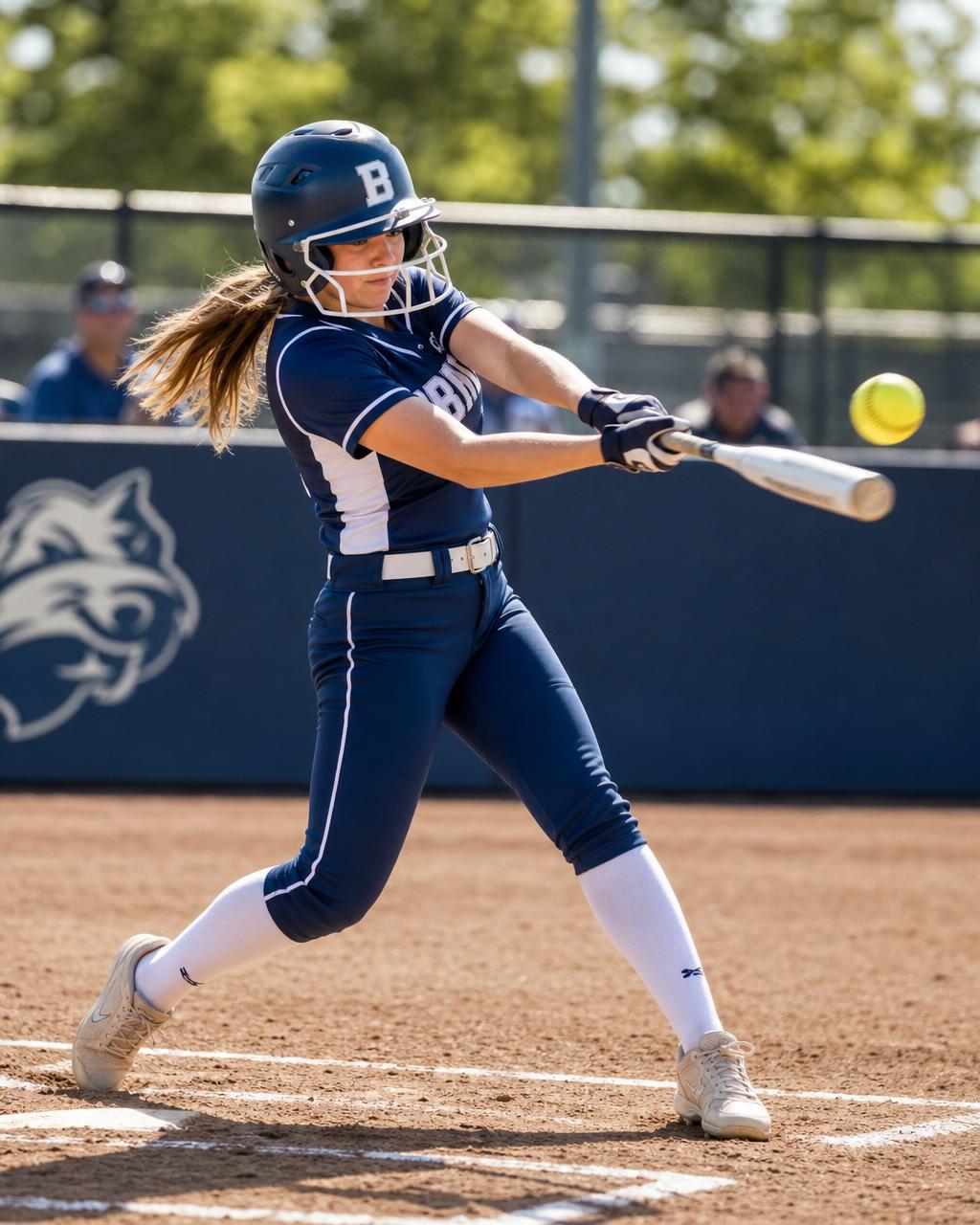 Youth softball player hitting at a Hit-a-Thon